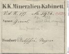 Etiketten zu Granat (NHMW-MIN-Ap752)